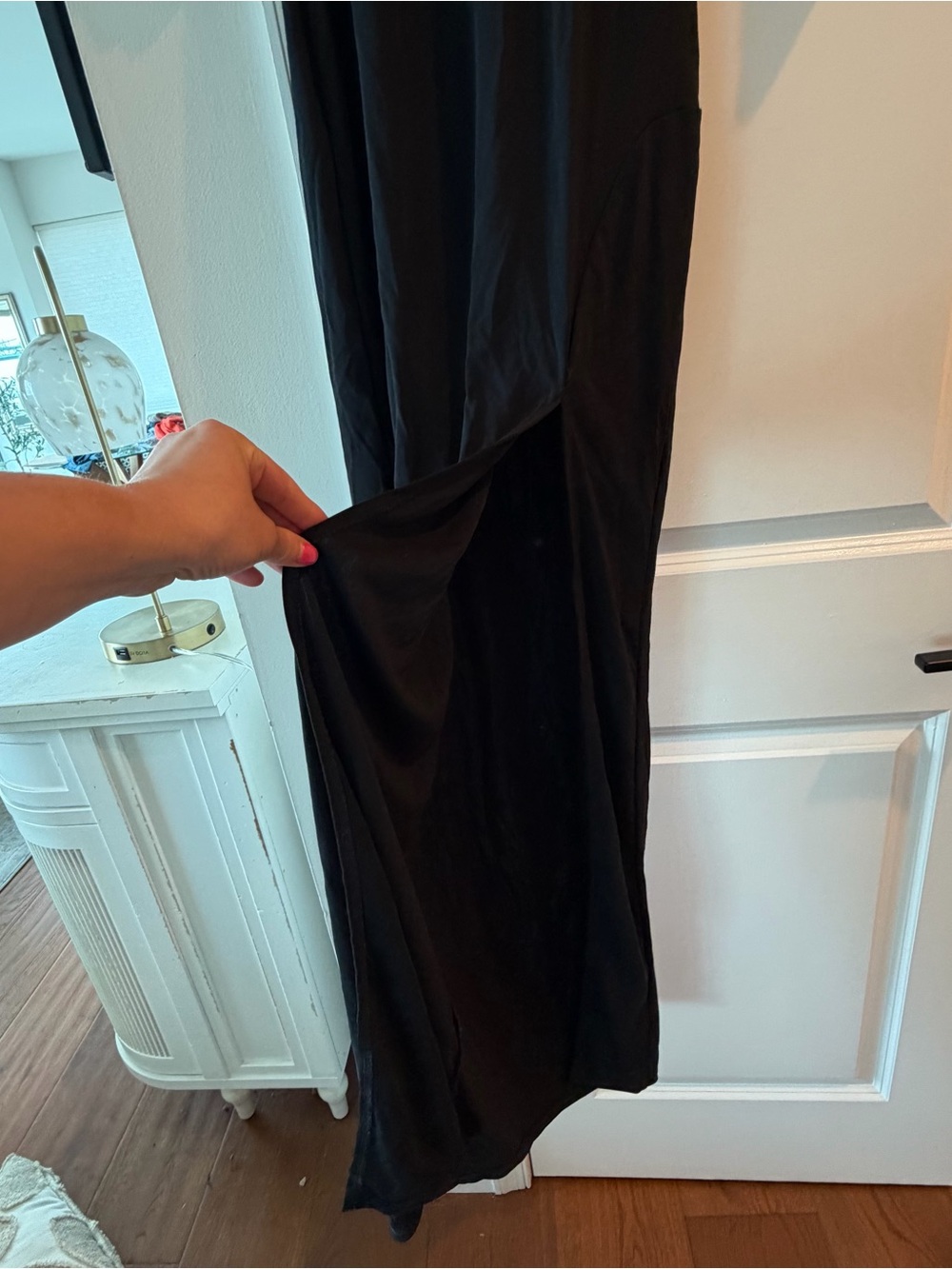 ASOS Black Draped Open Back Maxi Dress - Picture 3 of 11